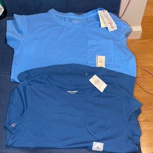 Cat & Jack Kids  and old navy  Light and Dark Blue new tee shirts 👕 2